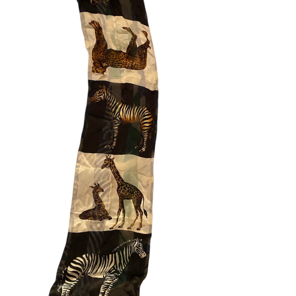 Accessory Street 100% Silk Animal Leopard Zebra Tiger Print Square Scarf 36 x 36